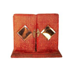 Antique Victorian Velvet Photo Album Cabinet Card CDV Beveled Mirror Rare Drawer